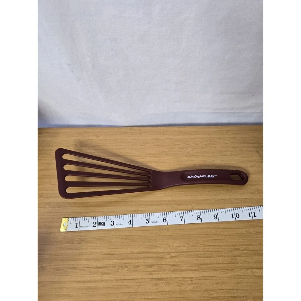 Rachael Ray Slotted Turner Spatula – Burgundy Nylon Heat Resistant